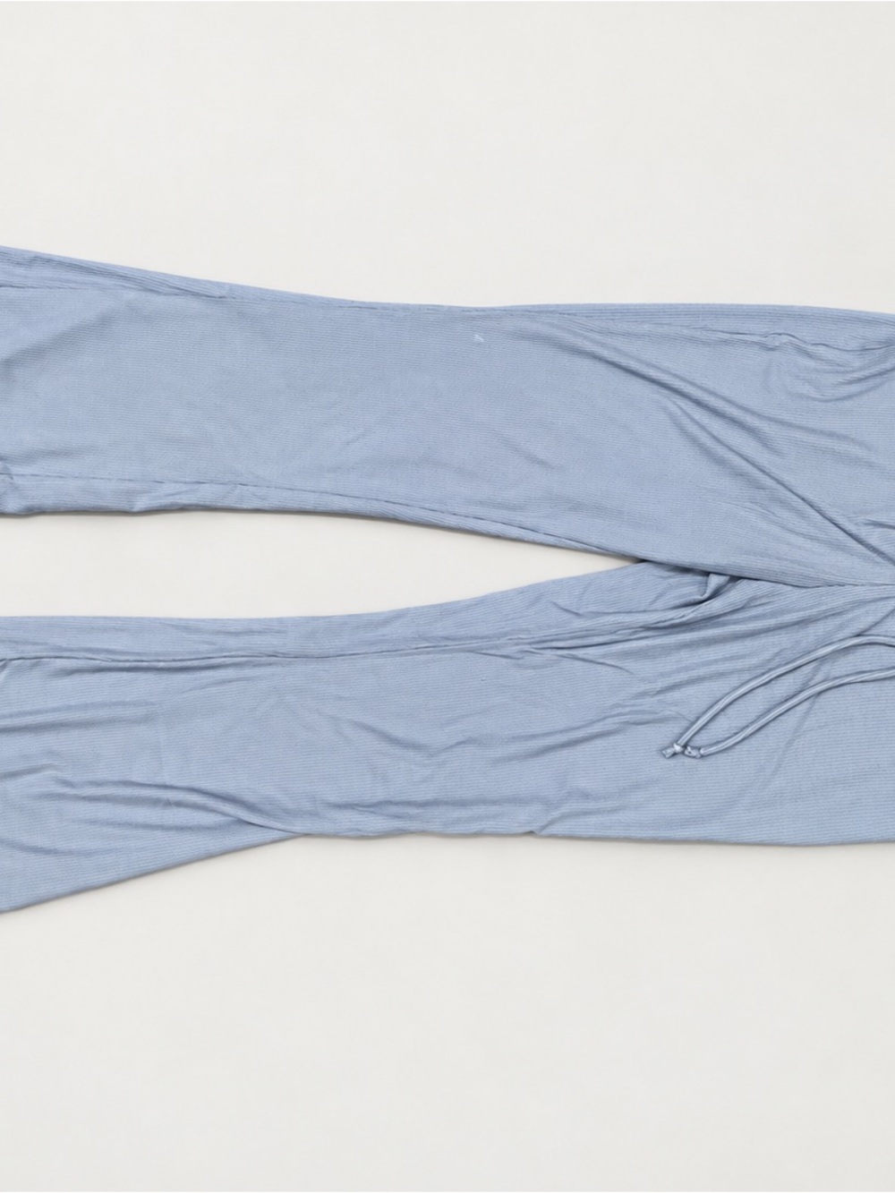 SKIMS Blue Ribbed Ruched Drawstring Flare Pants Size S